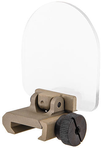 Lancer Tactical rail mounted lens protector in dark earth on 20mm Picatinny rail