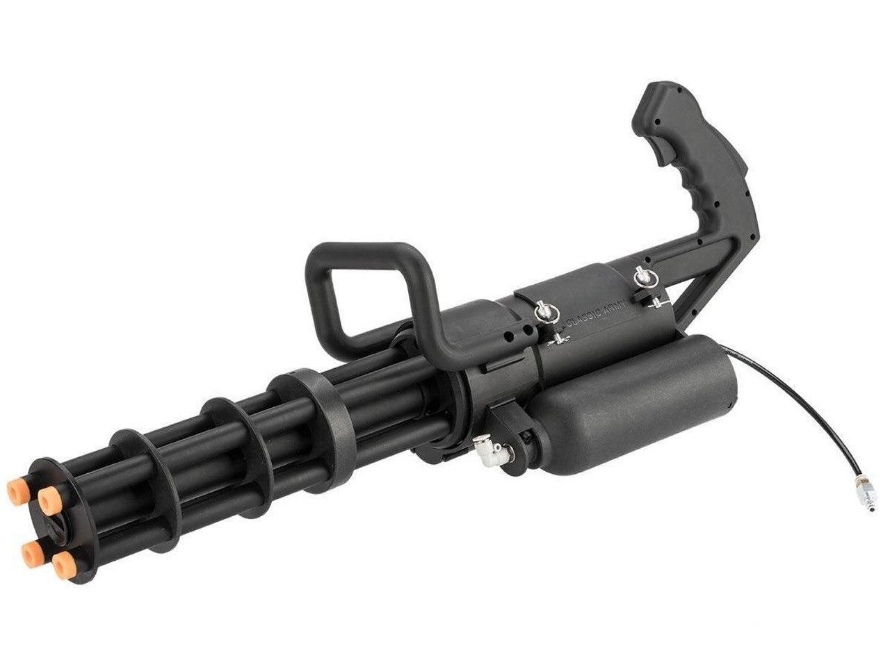 Classic Army M132 Micro Vulcan Airsoft Microgun in action with green gas and HPA compatibility