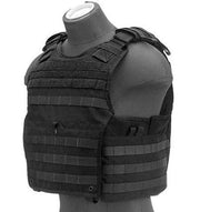 Side view of Code 11 Medium Exo Plate Carrier in Black, highlighting the durable construction and compatibility with medium-sized ballistic plates.