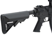 Colt M4A1 Full Metal Keymod AEG - right side view of extended stock, p pistol grip, trigger and firing mode switch
