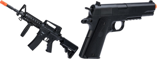 Sig Sauer Licensed Patrol Entry Level AEG Airsoft Rifle and 1911 Pistol Kit By Cybergun combo package