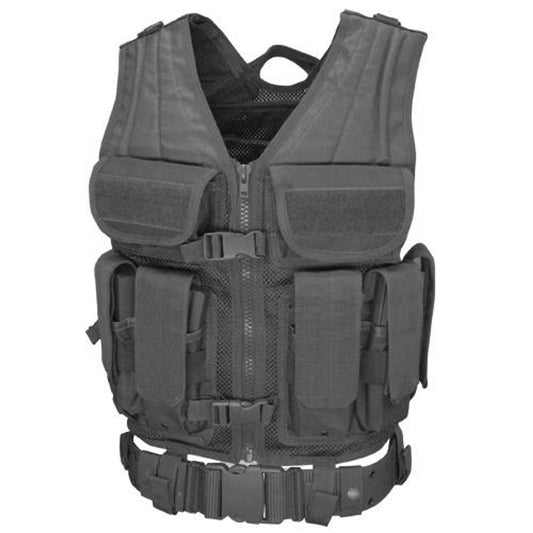 Condor Elite Tactical Vest, Black – MOLLE Military Vest for Airsoft, Paintball, and Tactical Gear