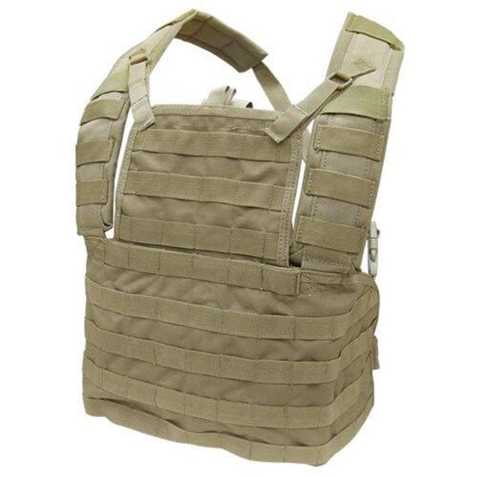 Condor Modular Chest Rig I, Tan – Tactical MOLLE Vest with Plate Pockets