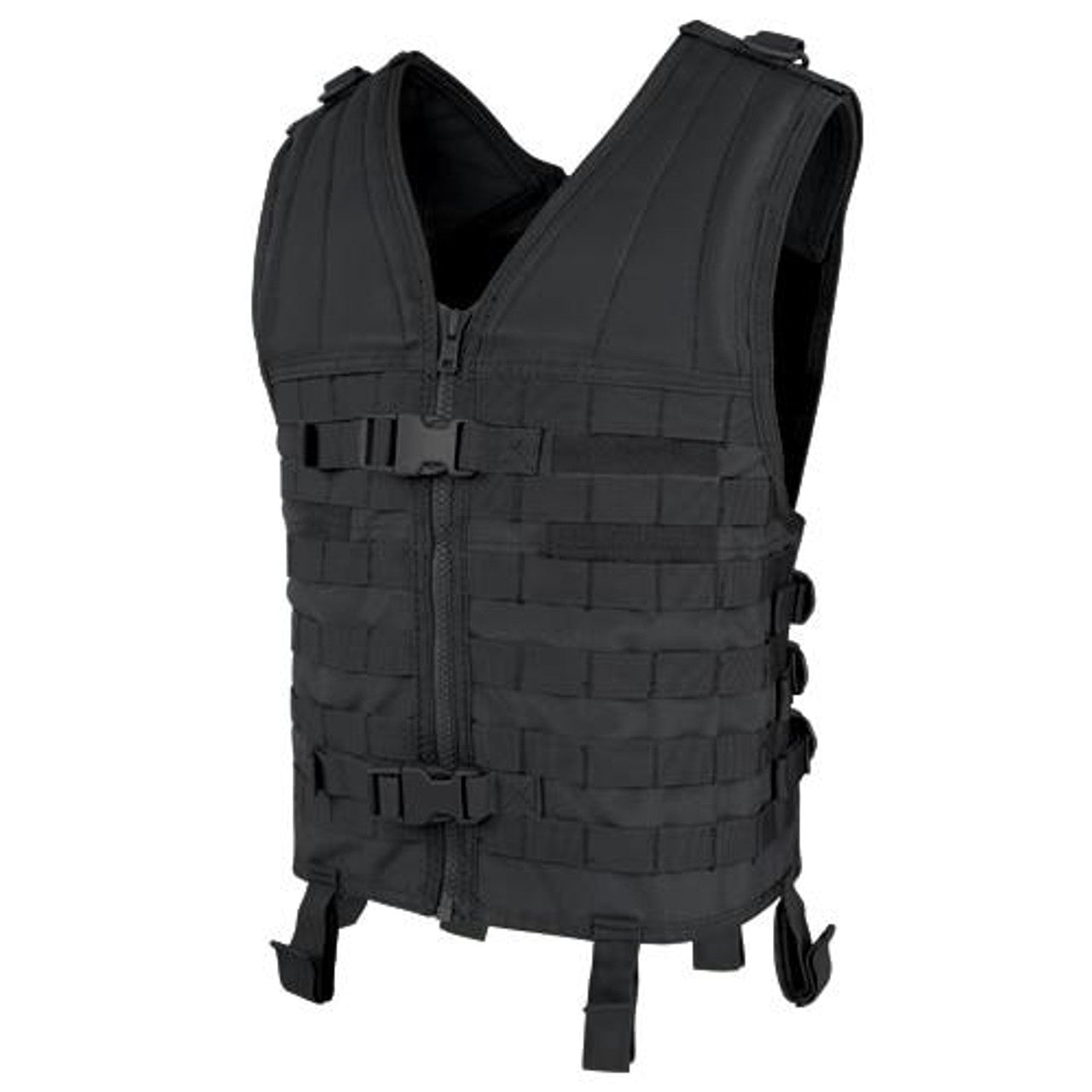 Condor MOLLE Modular Tactical Vest in Black – Adjustable & Heavy-Duty Combat Vest