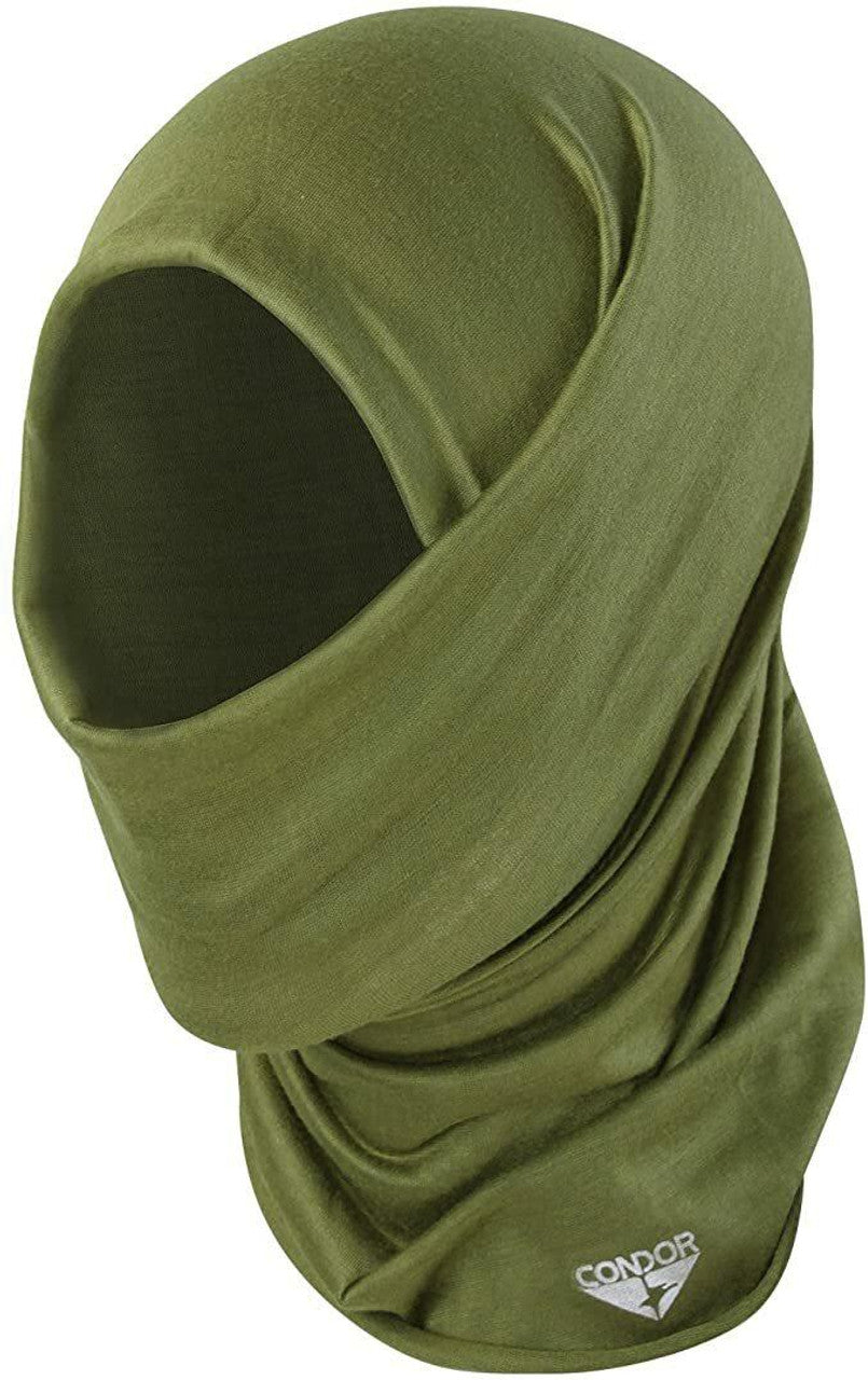 Condor Multi Wrap in Green — seamless microfiber tactical neck gaiter and face wrap