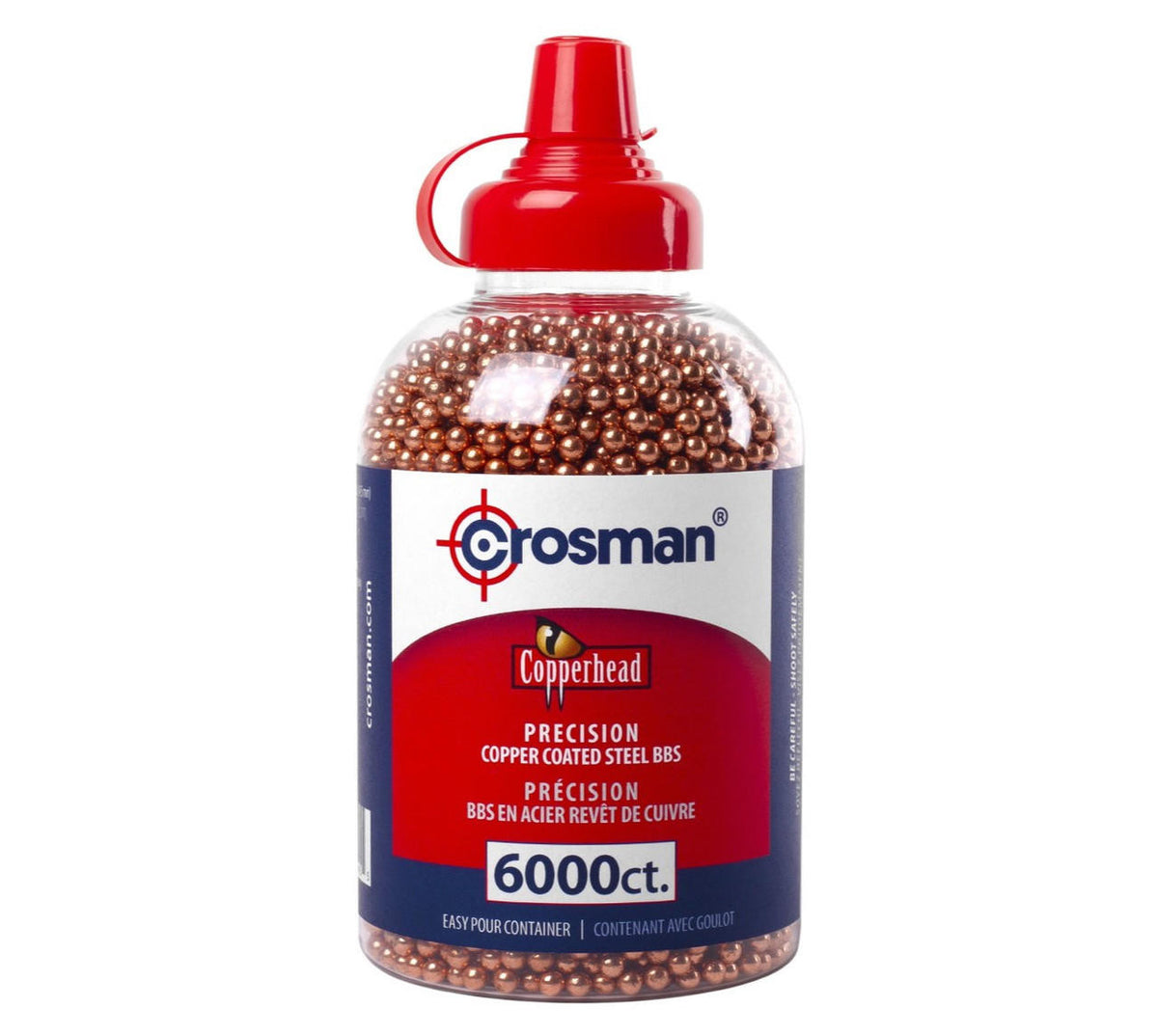 Crosman Copperhead .177 Cal 5.1 Grains Steel BBs container 