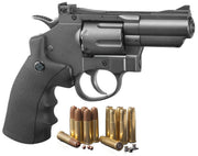 Side view of Crosman SNR357 CO2-powered revolver with 6-shot swing-out cylinder