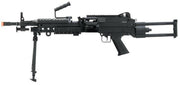 Cybergun M249 Featherweight LMG side profile in black