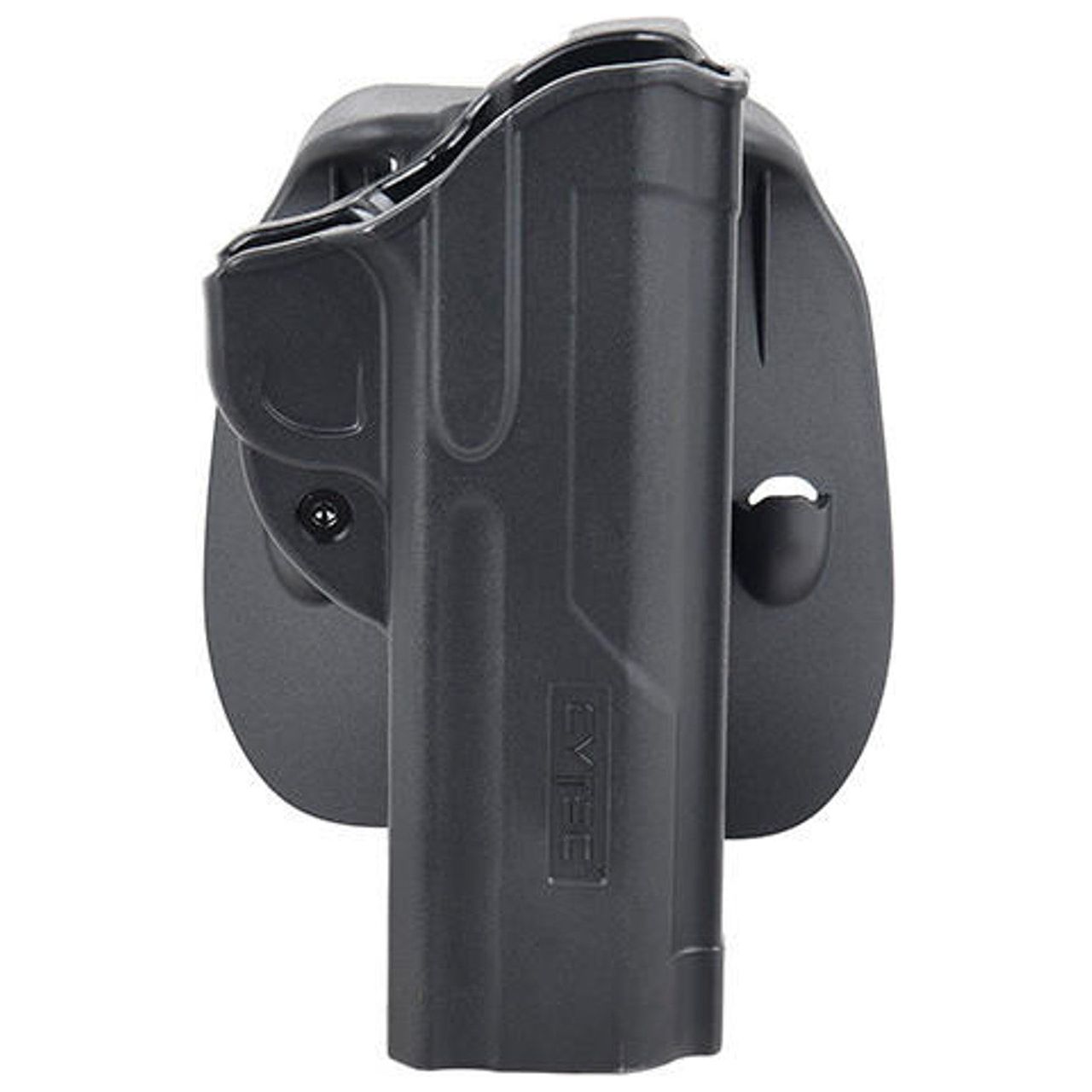 Black Cytac Fast Draw Hard Shell Holster for 1911, featuring durable military-grade polymer construction, adjustable retention, and a low-profile design for quick access and secure carry