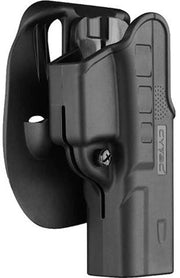 "Image of the Cytac IWB F-Speeder Fast Draw Holster in black, designed for Glock 17, 22, and 31 (Gen 1-4) pistols. The holster features an inside-the-waistband design, high-strength nylon-reinforced polymer construction, and a sleek, modern tactical appearance