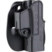 Cytac IWB F-Speeder Fast Draw Holster in black, designed for Glock 19, 23, and 32 (Gen 1-4) pistols. The holster features an inside-the-waistband design, high-strength nylon-reinforced polymer construction, and a sleek, modern tactical look
