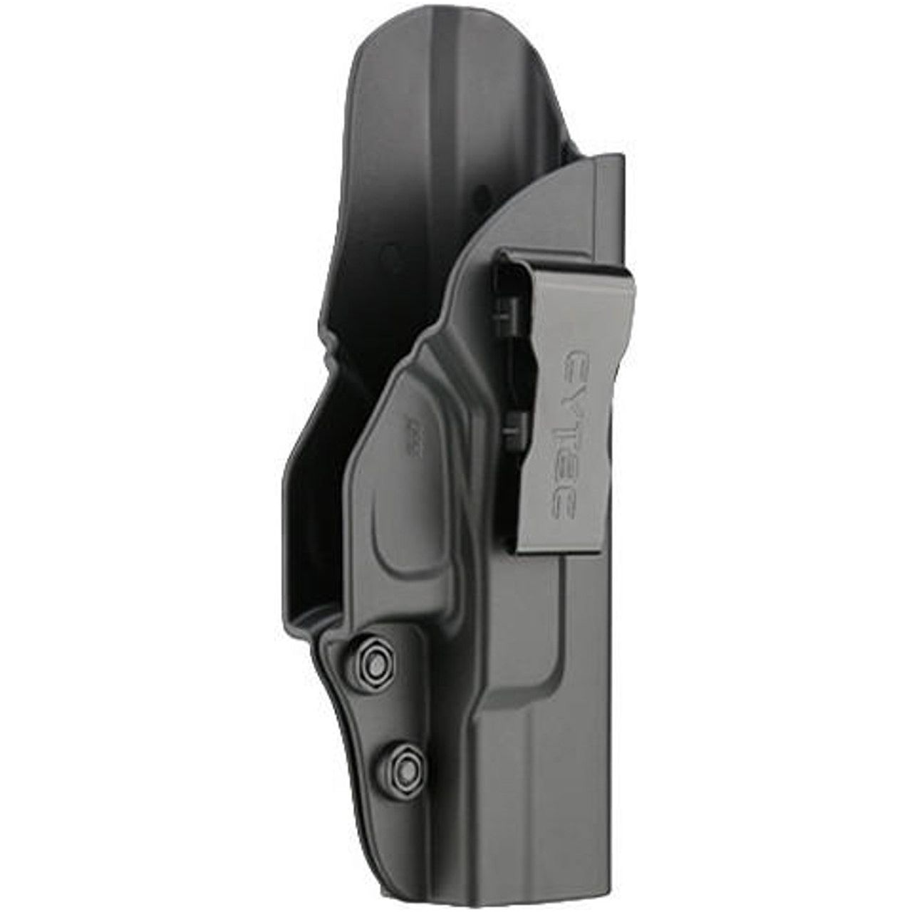 "Cytac IWB I-Mini-Guard Holster for Glock 19, 23, 32, Gen 1-4 in Black, featuring durable polymer construction, 360-degree rotation, and secure retention for optimal accessibility.