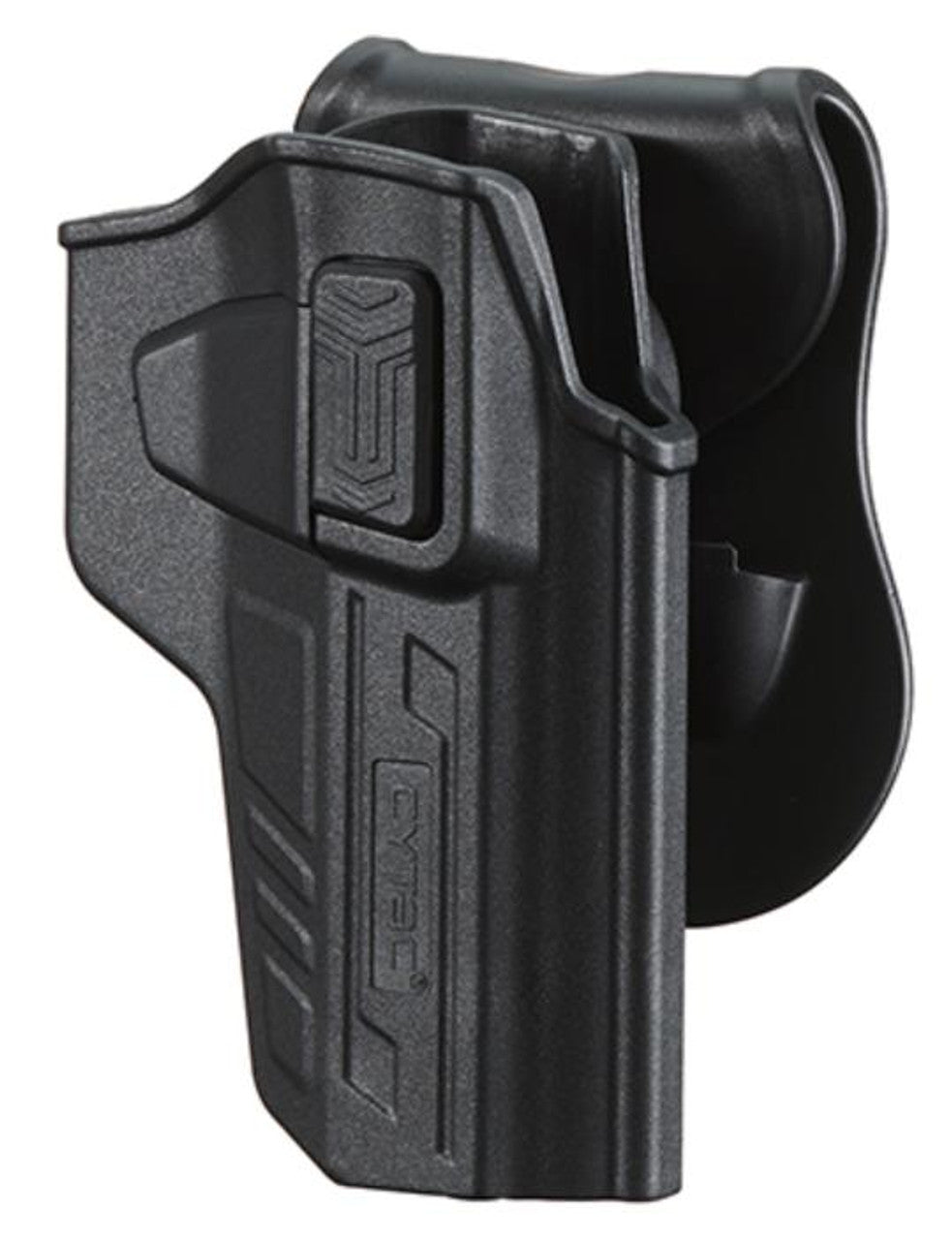 "Cytac Paddle Holster for Beretta 92 Series Airsoft Pistols in Black, made from durable polymer, designed for quick access, adjustable fit, and secure retention.