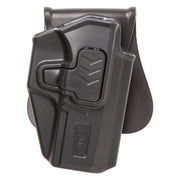 Black CZ P-10 C HardShell level 2 holster featuring durable polymer construction, level 2 retention system with integrated locking mechanism, and adjustable fit for secure and reliable carry