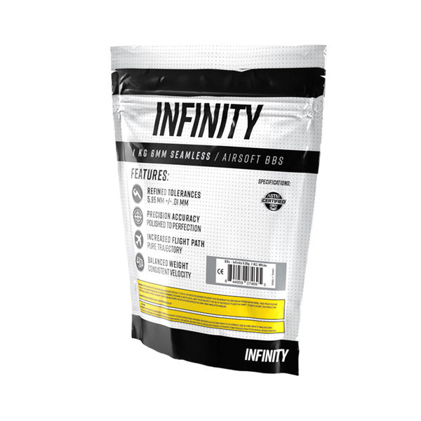 Infinity 0.20g 5,000 Count Airsoft BBs (1kg) bag for AEG, GBB, and HPA airsoft guns