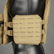 Valken Laser Cut Plate Carrier Side Panel (2 Pack) mounted on a tactical plate carrier in Tan.