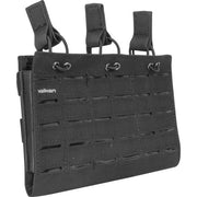 Valken Multi Rifle Triple Magazine Pouch in Black with laser-cut MOLLE design for three rifle magazines.