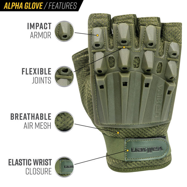 Valken Alpha Half Finger Gloves – Premium Tactical and Airsoft Gear