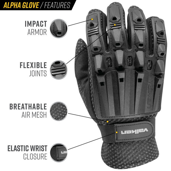 Valken Alpha Full Finger Gloves – Premium Tactical and Airsoft Gloves