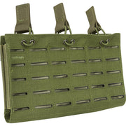 Valken Multi Rifle Triple Magazine Pouch in OD Green with laser-cut MOLLE design for three rifle magazines.