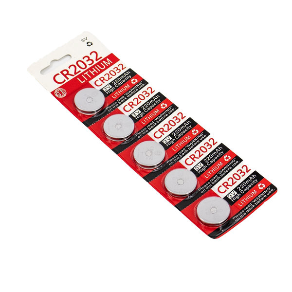 Lithium 3v CR2032 Coin Cell Battery - 5 Pack