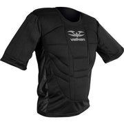 Front angled view of the Valken Impact Padded Paintball Shirt featuring breathable fabric and flexible EVA padding.