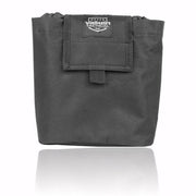 Black folded dump pouch.