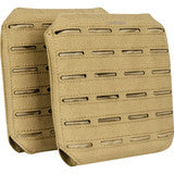 Valken Laser Cut Plate Carrier Side Panel (2 Pack) in Tan with laser-cut MOLLE attachment system.