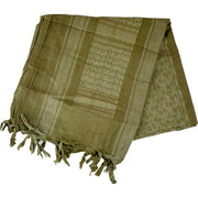 Valken Shemag Face Wrap in olive drab green with traditional woven design.