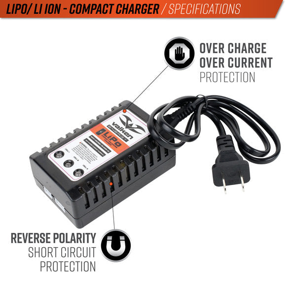 Valken Compact 2 -3 Cell LiPo Airsoft Smart Charger (USA)