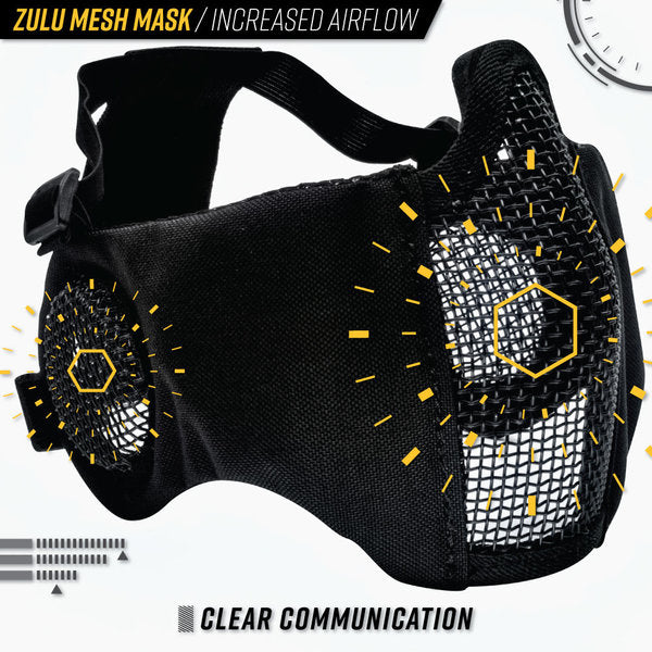 Valken Zulu Airsoft Mesh Mask - Superior Protection and Comfort for Airsoft Players