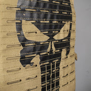 Valken Alpha Laser Cut Plate Carrier in tan equipped with front rifle magazine pouches.
