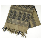 Valken Shemag Face Wrap in black and tan desert camouflage pattern.
