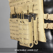Valken Multi Rifle Double Magazine Pouch holding two M4-style rifle magazines with adjustable retention straps.