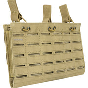 Valken Multi Rifle Triple Magazine Pouch in Tan with laser-cut MOLLE design for three rifle magazines.