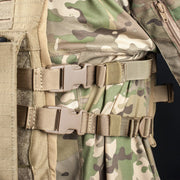 Valken Laser Cut Plate Carrier in Multicam camouflage for tactical, airsoft, and outdoor training.
