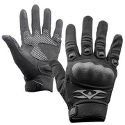Pair of Valken Zulu Tactical Gloves in Black with reinforced knuckle protection and tactical grip.