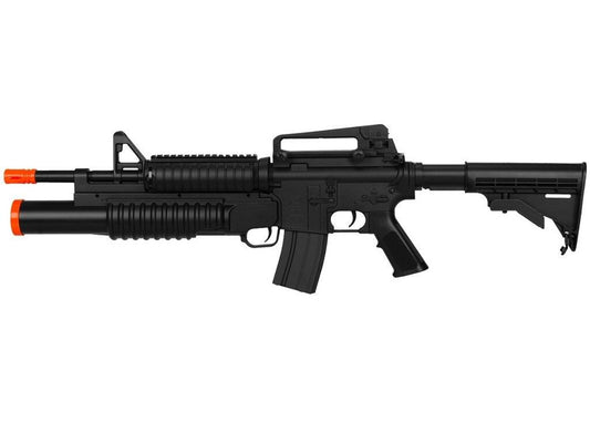 Double Eagle M4 AEG with Underbarrel Tri-Shot Launcher - Black