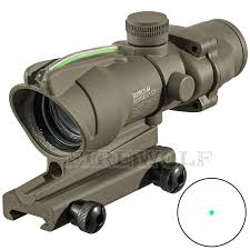 Airsoft Metal 1X32 Fiber Optic Green Dot Sight 20mm Picatinny Rail System