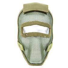 Airsoft Full Face Mask Desert Camo Hockey Killer Mask Steel Stamped Eyes