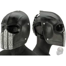 Army of Two Wolf 2.5 Airsoft Mask, Stamped Steel Mesh, Red/Black