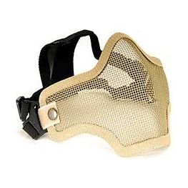 2G Steel Mesh Half Face Mask, Tan