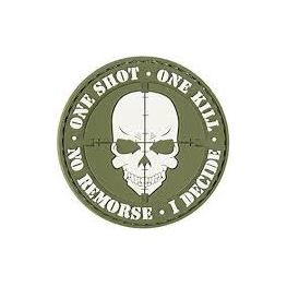 "One Shot, One Kill" PVC Patch, Gray