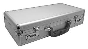 Aluminum Gun Case w/ Combination Lock and Carry Handle, Silver