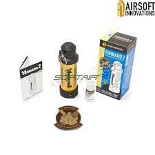 AI Tornado Grenade, Gas Powered Airsoft Grenade by Airsoft Innovations, FDE