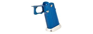 Airsoft Masterpiece Hi-Capa Type 11 Aluminum Grip, Blue