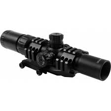 Aim Sports 1.5-4X30 Power Tri-Color Illuminated 3/4 Circle Reticle CQB Scope