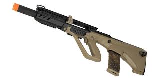 Army Armament Polymer AUG A3 Carbine Length AEG Airsoft Rifle, Tan