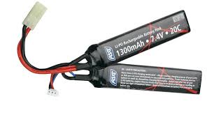 ASG 7.4v 1300mAh LiPO Battery, Mini Tamiya