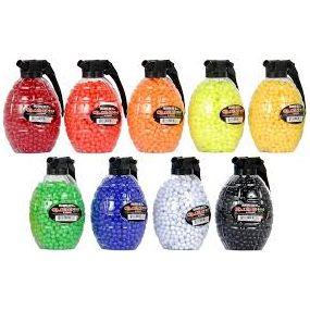 500 0.12g BBs in Plastic Grenade Bottle, Various Colors